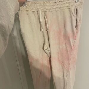 Cream and Pink Joggers